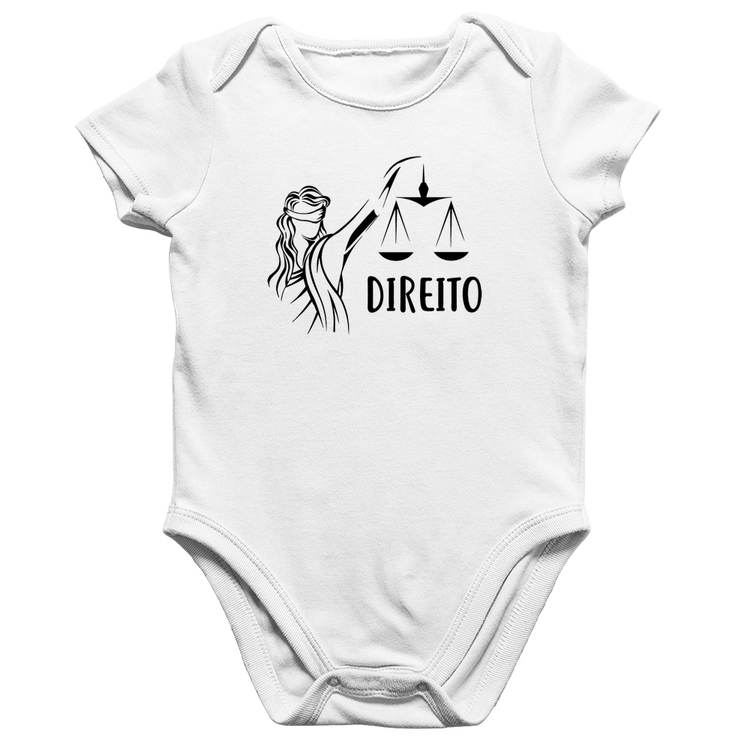 Body Bebê Algodão Direito - Branco