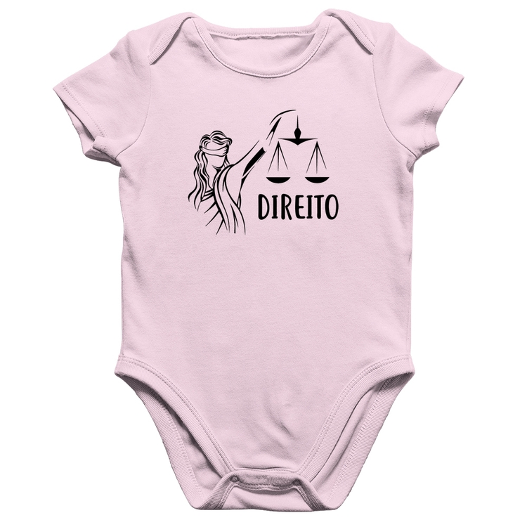 Body Bebê Algodão Direito - Rosa Bebê