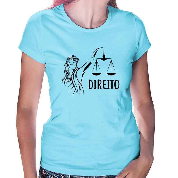 Baby Look Direito - Azul Bebê