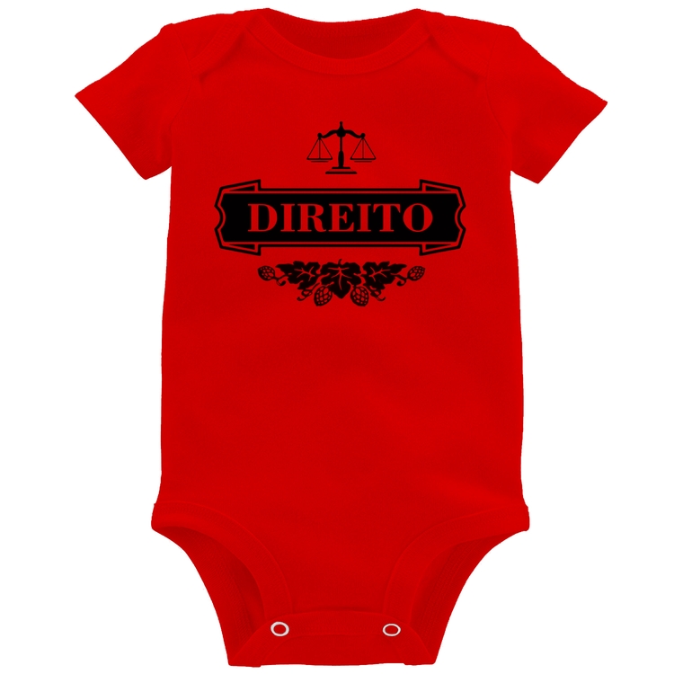 Body Bebê Direito Beer Logo - Vermelho