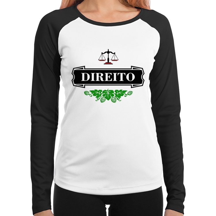 Baby Look Raglan Direito Beer Logo Manga Longa