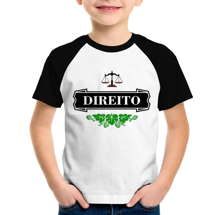 Camiseta Raglan Infantil Direito Beer Logo