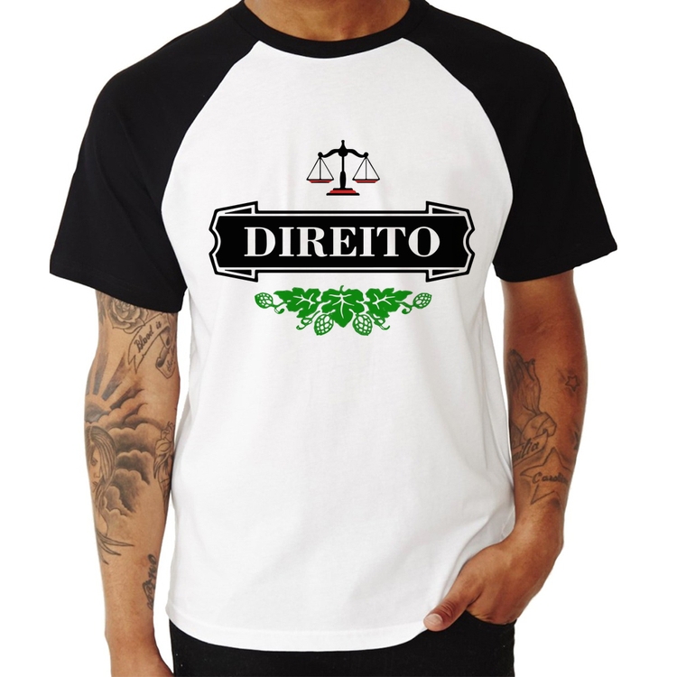 Camiseta Raglan Direito Beer Logo