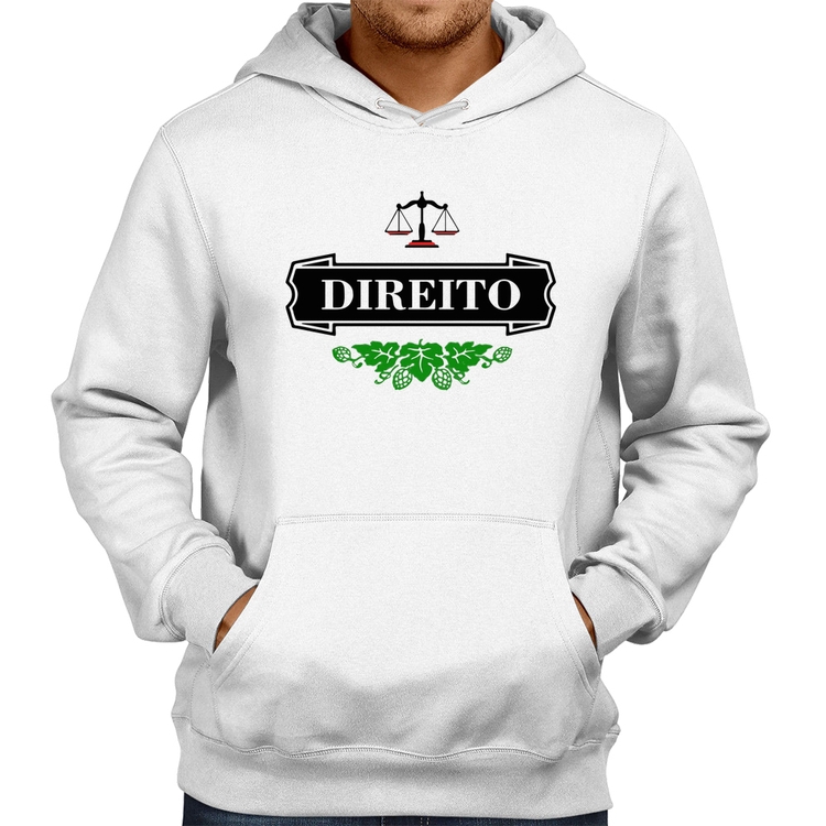 Moletom Direito Beer Logo - Branco