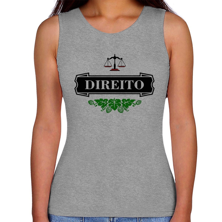 Regata Feminina Direito Beer Logo - Cinza