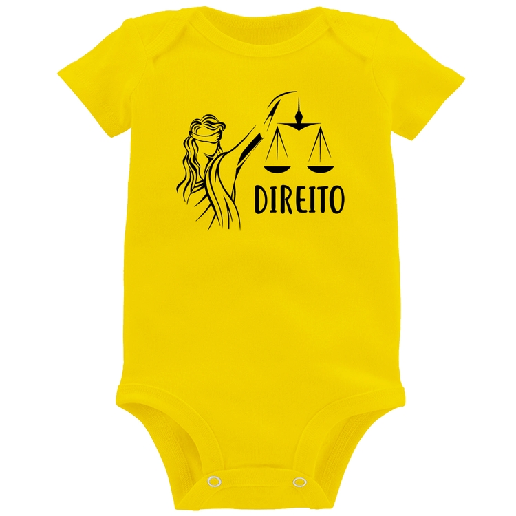 Body Bebê Direito - Amarelo