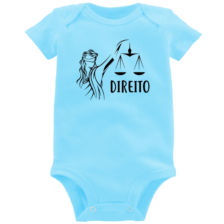 Body Bebê Direito - Azul Bebê