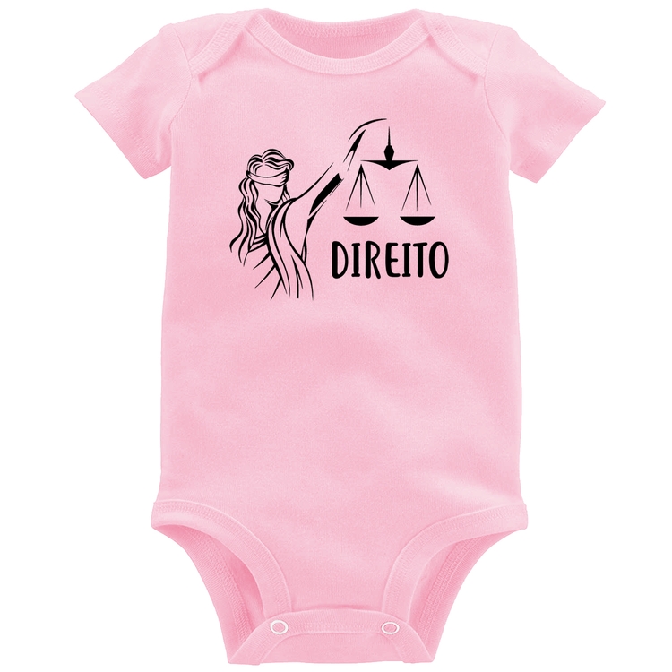 Body Bebê Direito - Rosa Bebê