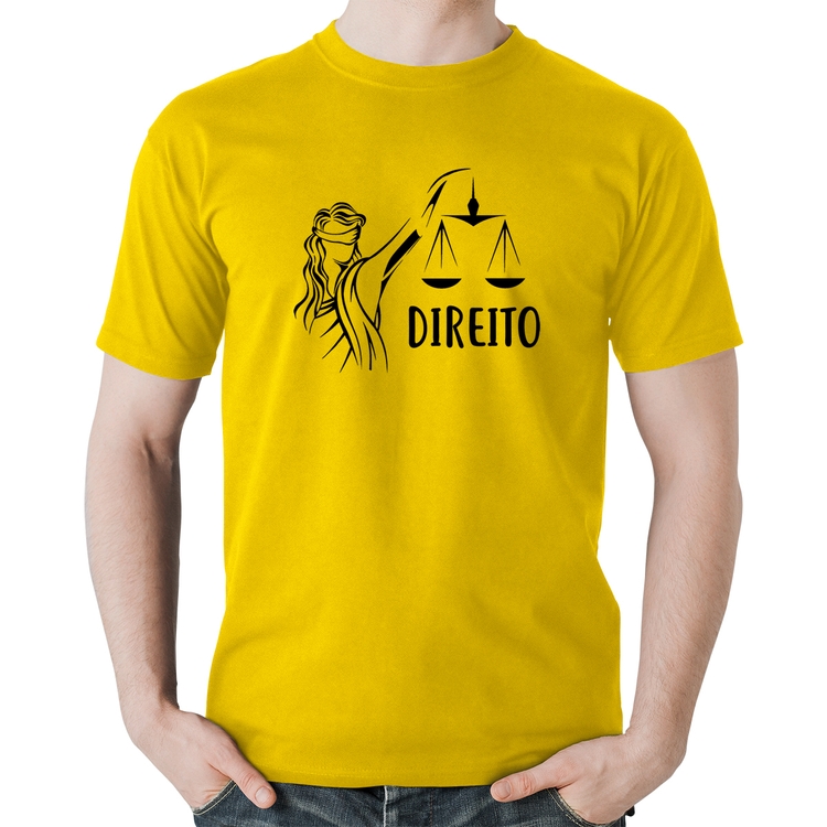 Camiseta Algodão Direito - Amarela