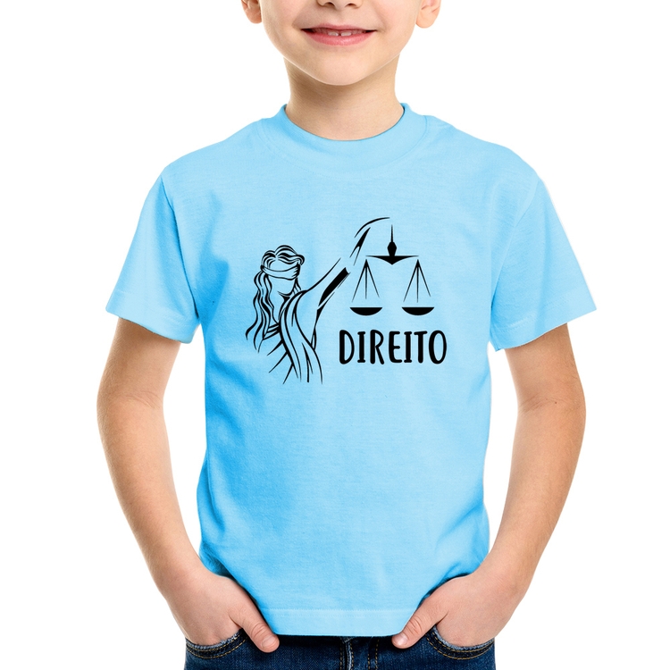 Camiseta Infantil Direito - Azul Bebê