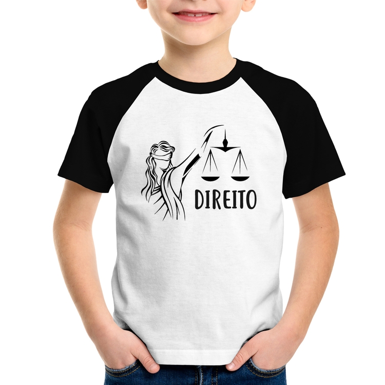 Camiseta Raglan Infantil Direito