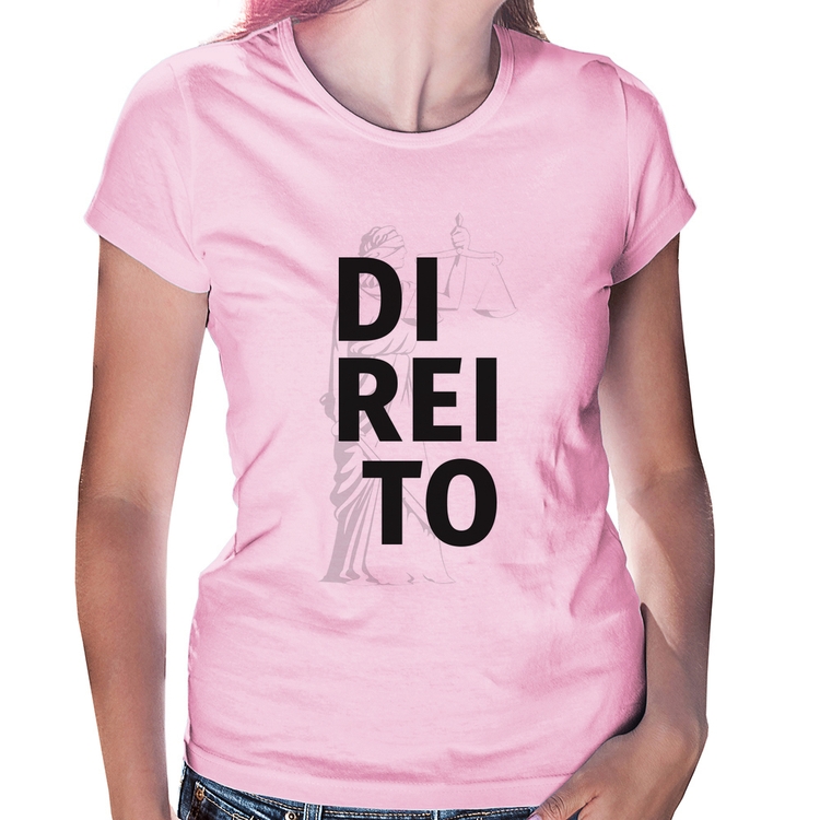 Baby Look Direito Estudante - Rosa Bebê