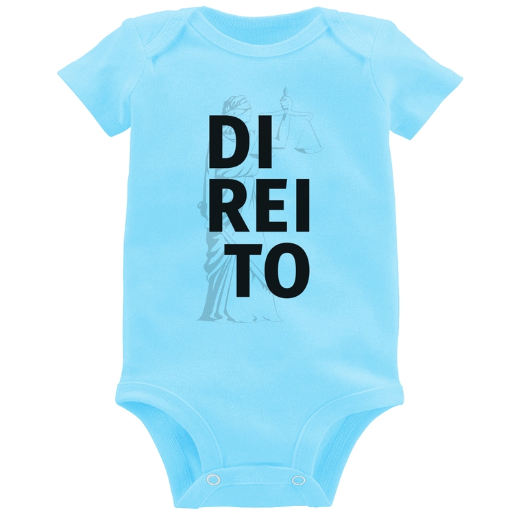 Body Bebê Direito Estudante - Azul Bebê