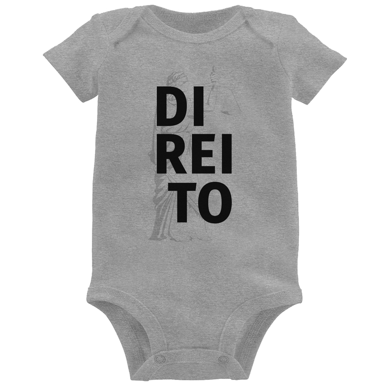 Body Bebê Direito Estudante - Cinza