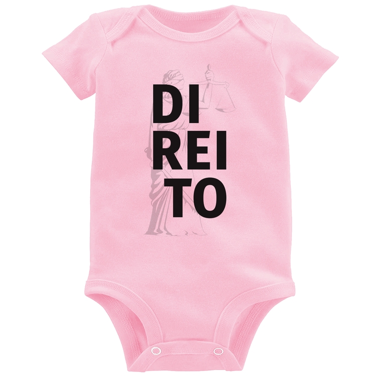 Body Bebê Direito Estudante - Rosa Bebê