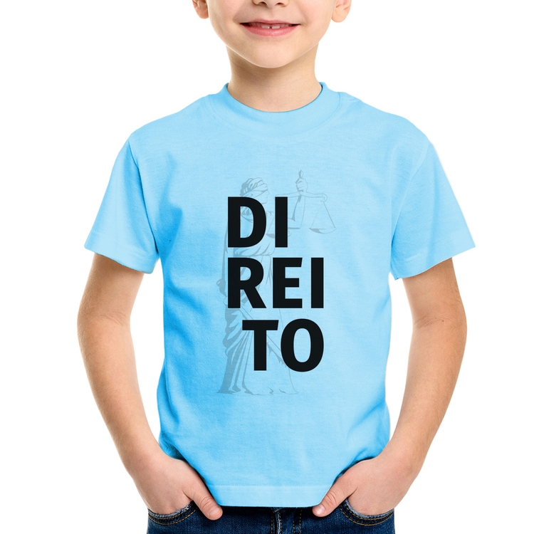 Camiseta Infantil Direito Estudante - Azul Bebê