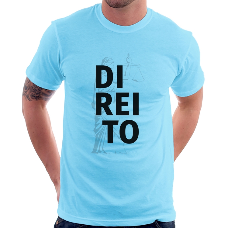 Camiseta Direito Estudante - Azul Bebê