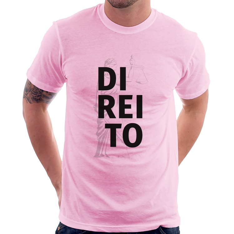 Camiseta Direito Estudante - Rosa Bebê