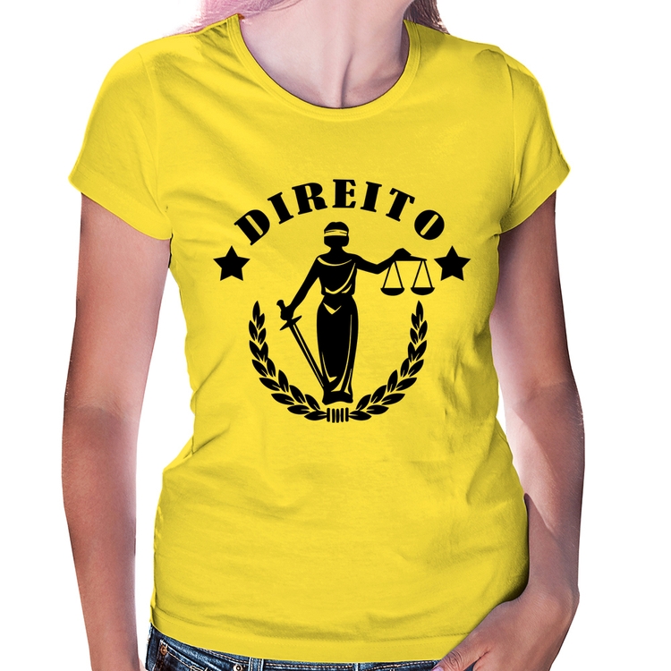 Baby Look Direito Justiça - Amarela