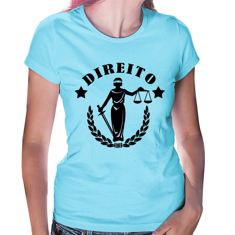 Baby Look Direito Justiça - Azul Bebê