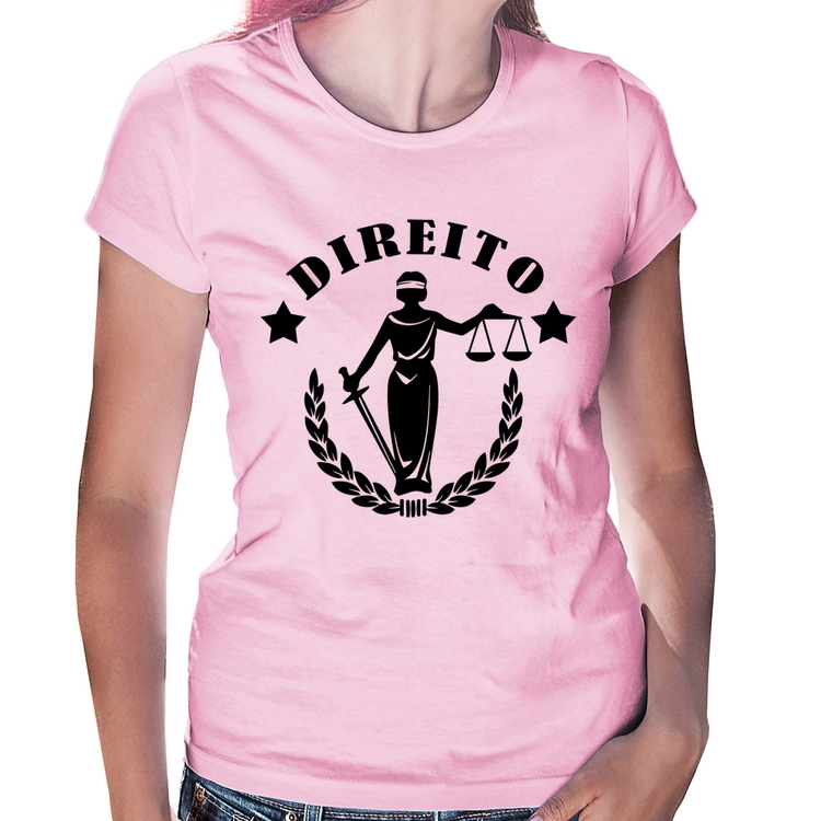 Baby Look Direito Justiça - Rosa Bebê