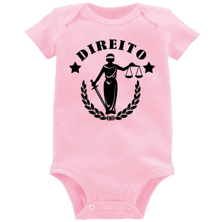 Body Bebê Direito Justiça - Rosa Bebê
