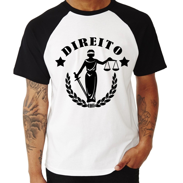 Camiseta Raglan Direito Justiça