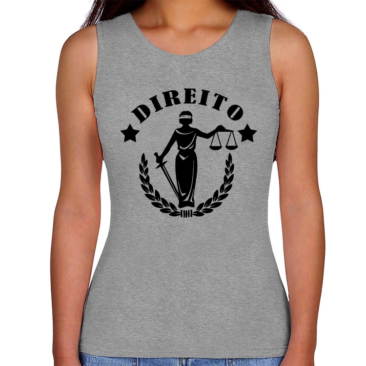 Regata Feminina Direito Justiça - Cinza