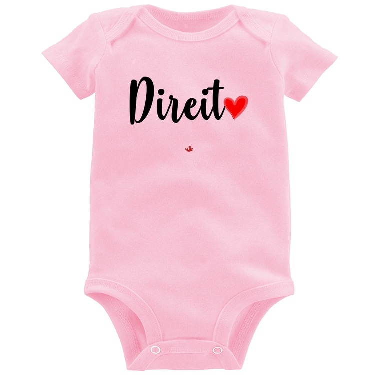 Body Bebê Direito por amor - Rosa Bebê