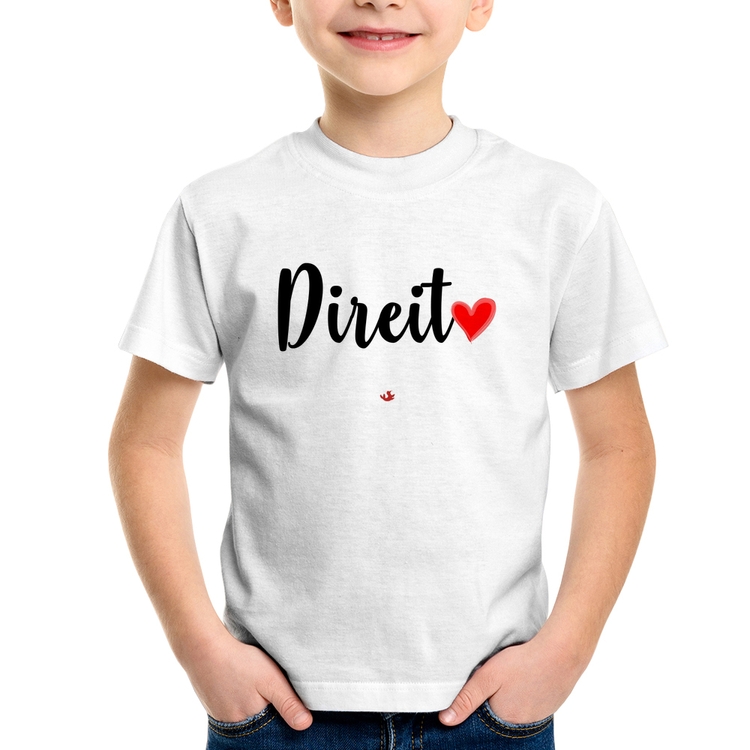 Camiseta Infantil Direito por amor