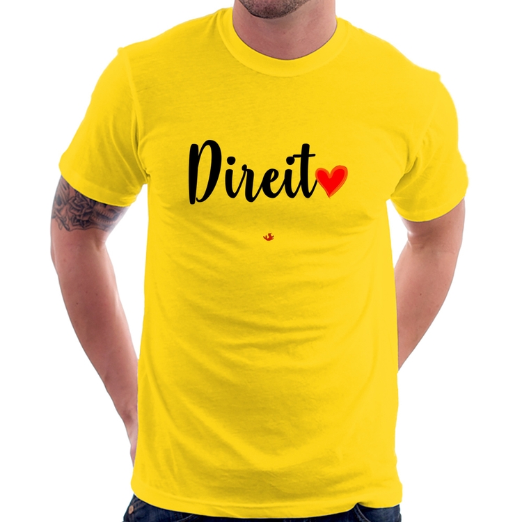 Camiseta Direito por amor - Amarela