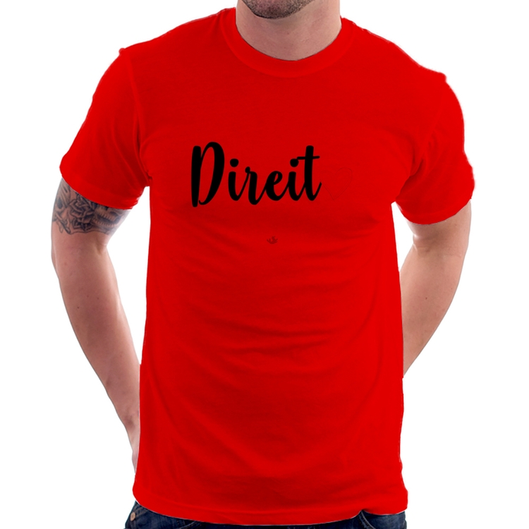 Camiseta Direito por amor - Vermelha