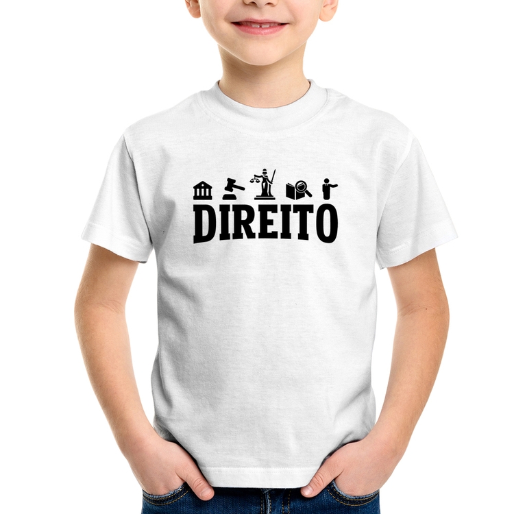 Camiseta Infantil Direito Símbolos