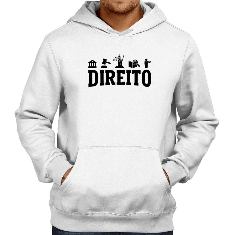 Moletom Direito Símbolos - Branco