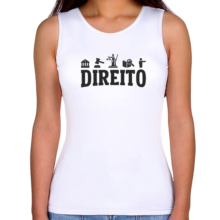 Regata Feminina Direito Símbolos