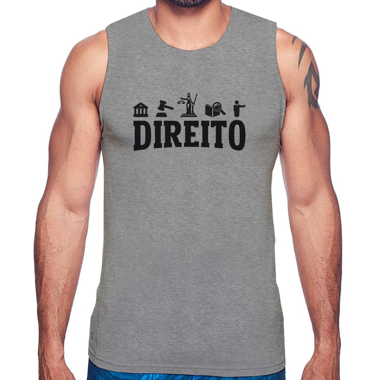 Regata Direito Símbolos - Cinza