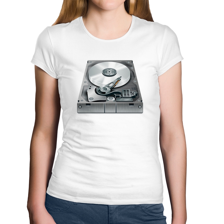 Baby Look Algodão Disco Rígido HD - Branca