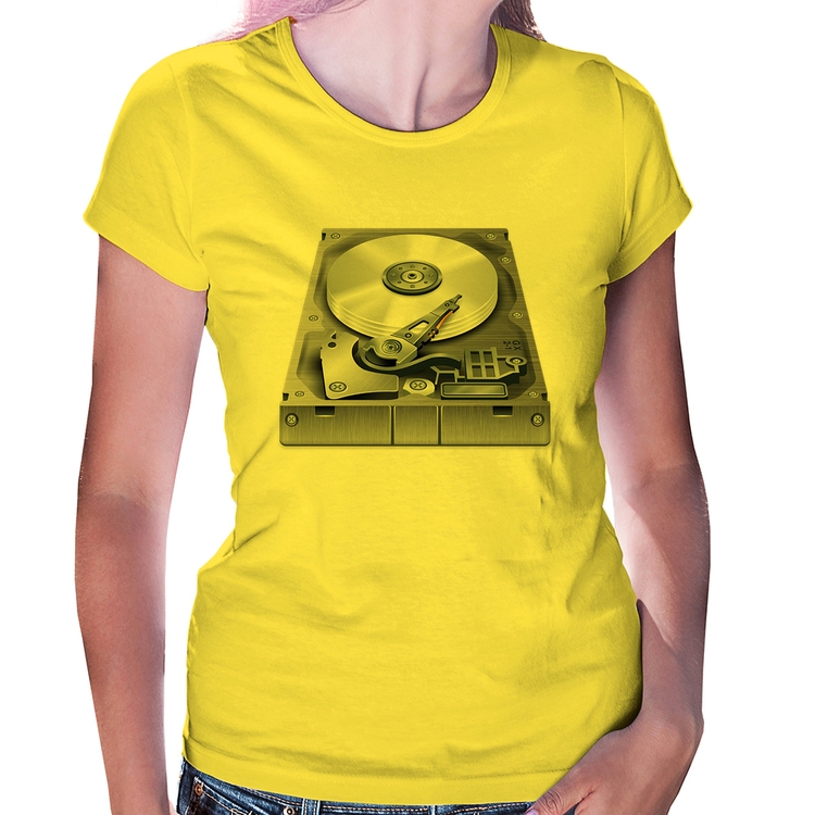 Baby Look Disco Rígido HD - Amarela