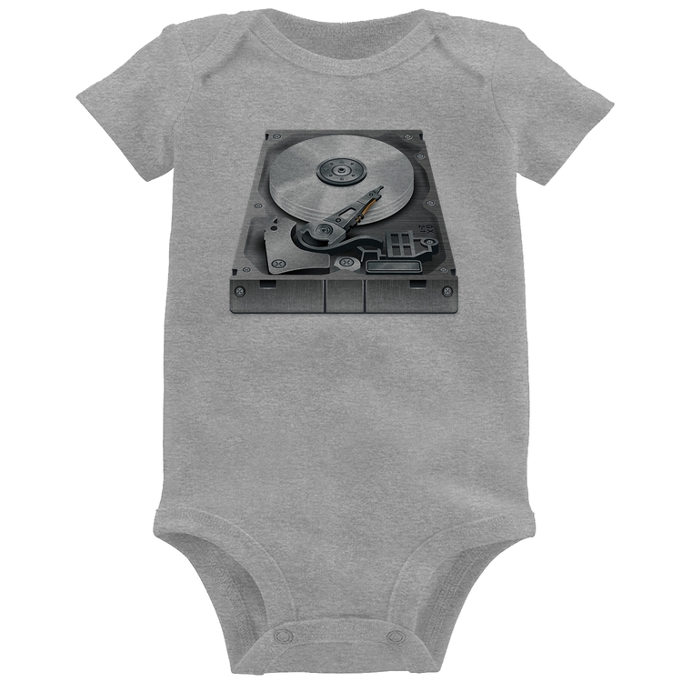 Body Bebê Disco Rígido HD - Cinza