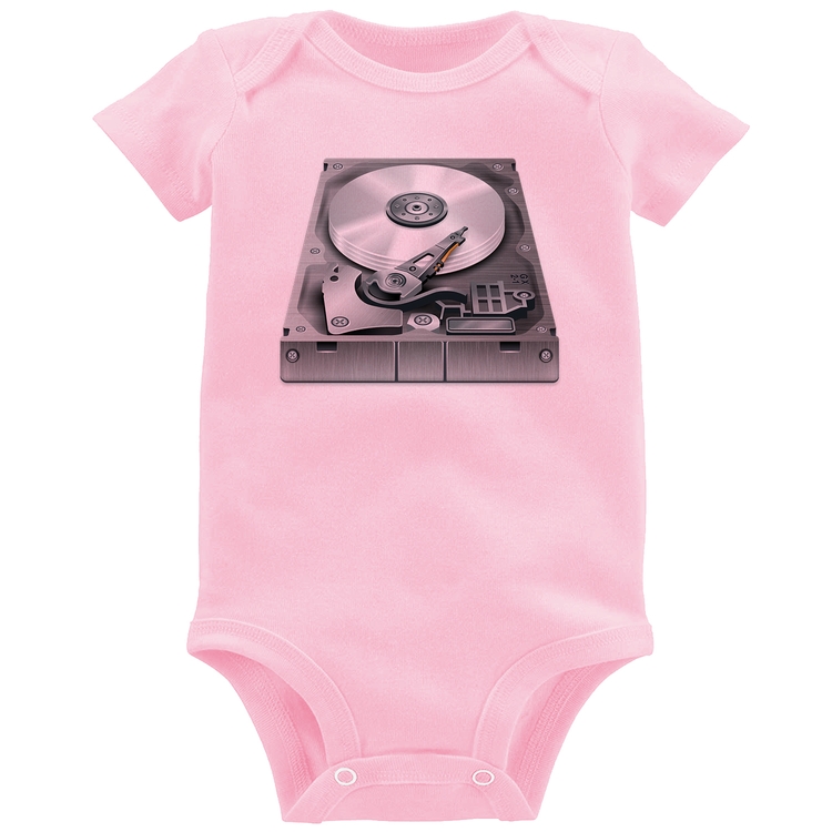 Body Bebê Disco Rígido HD - Rosa Bebê