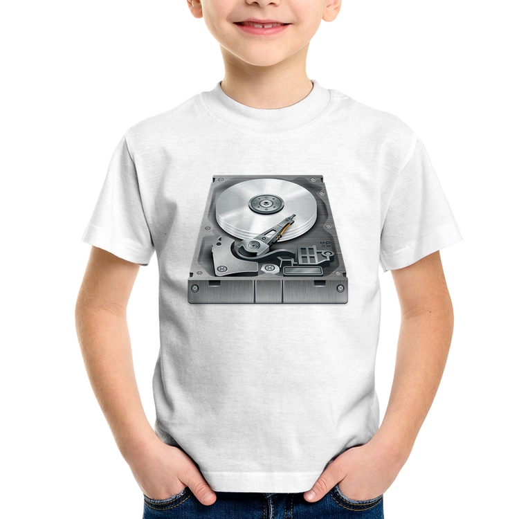 Camiseta Infantil Disco Rígido HD