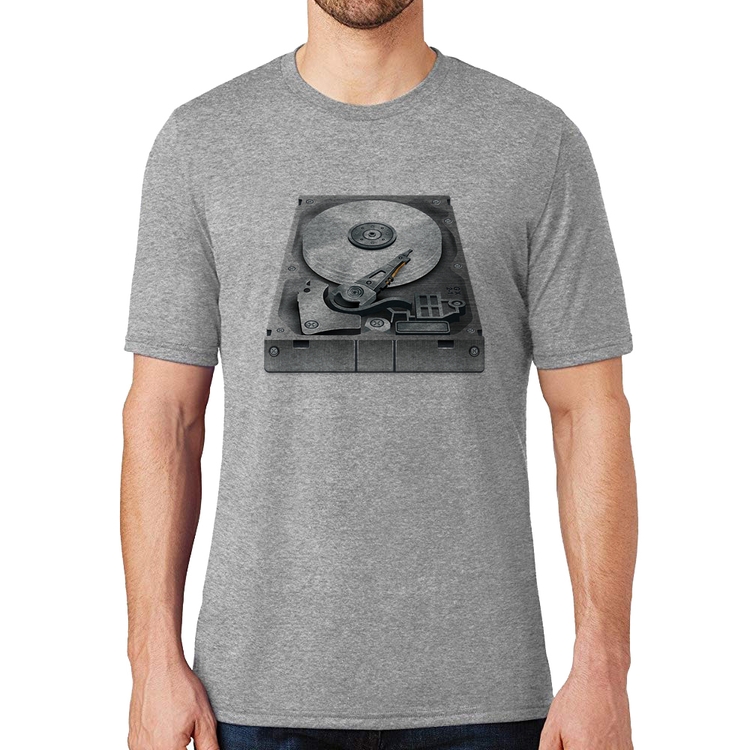 Camiseta Disco Rígido HD - Cinza