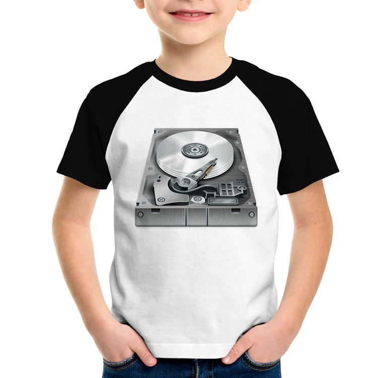 Camiseta Raglan Infantil Disco Rígido HD