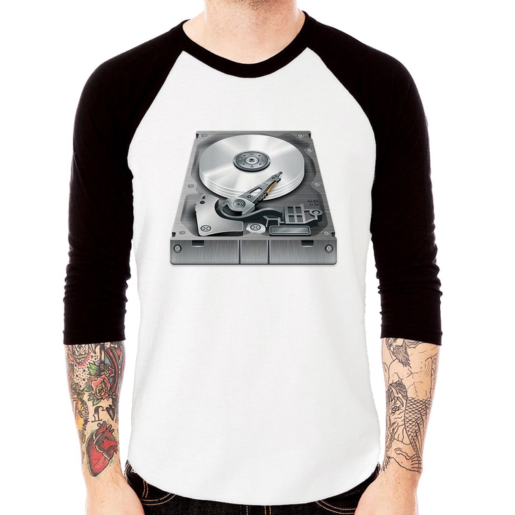 Camiseta Raglan Disco Rígido HD Manga 3/4