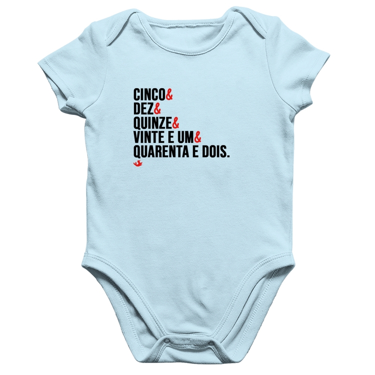 Body Bebê Algodão Distâncias de Corrida - Azul Bebê