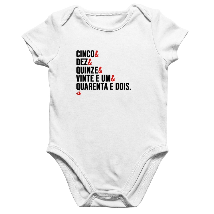 Body Bebê Algodão Distâncias de Corrida - Branco