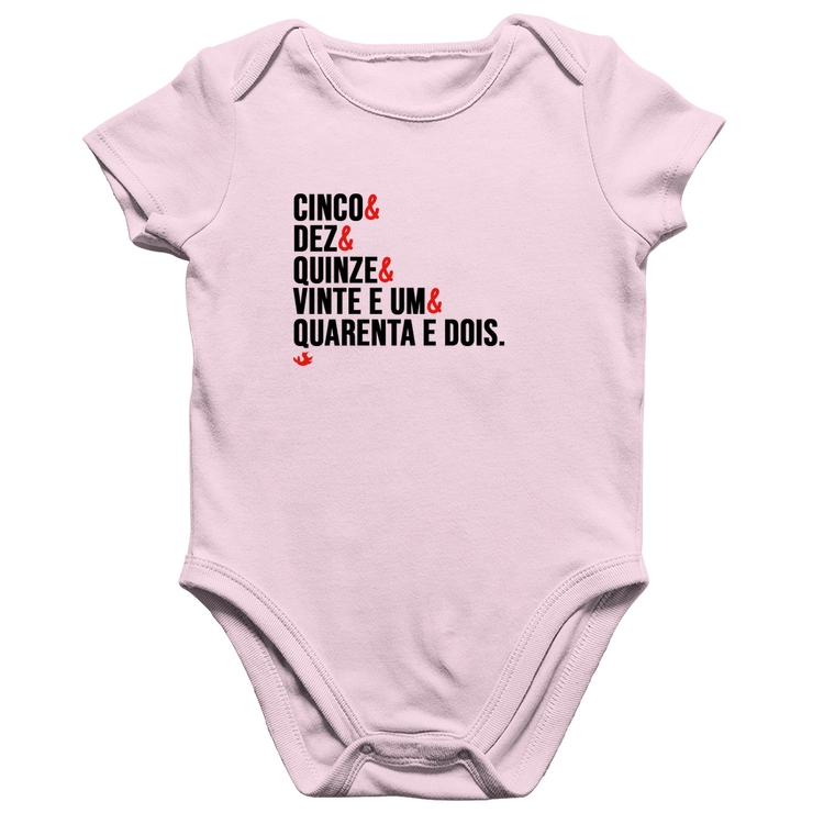 Body Bebê Algodão Distâncias de Corrida - Rosa Bebê