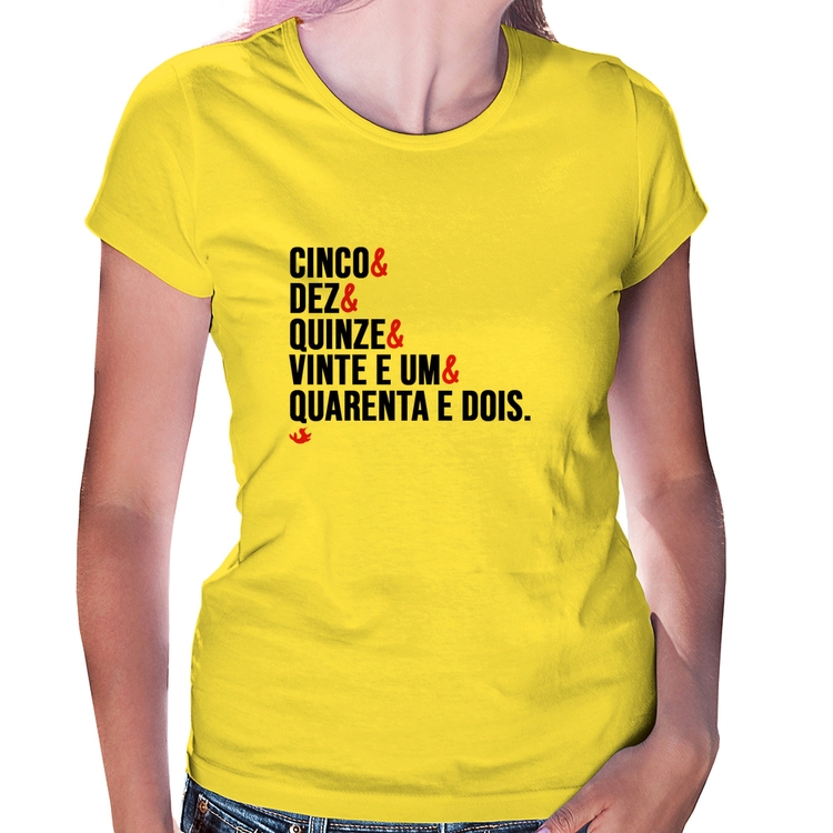 Baby Look Distâncias de Corrida - Amarela