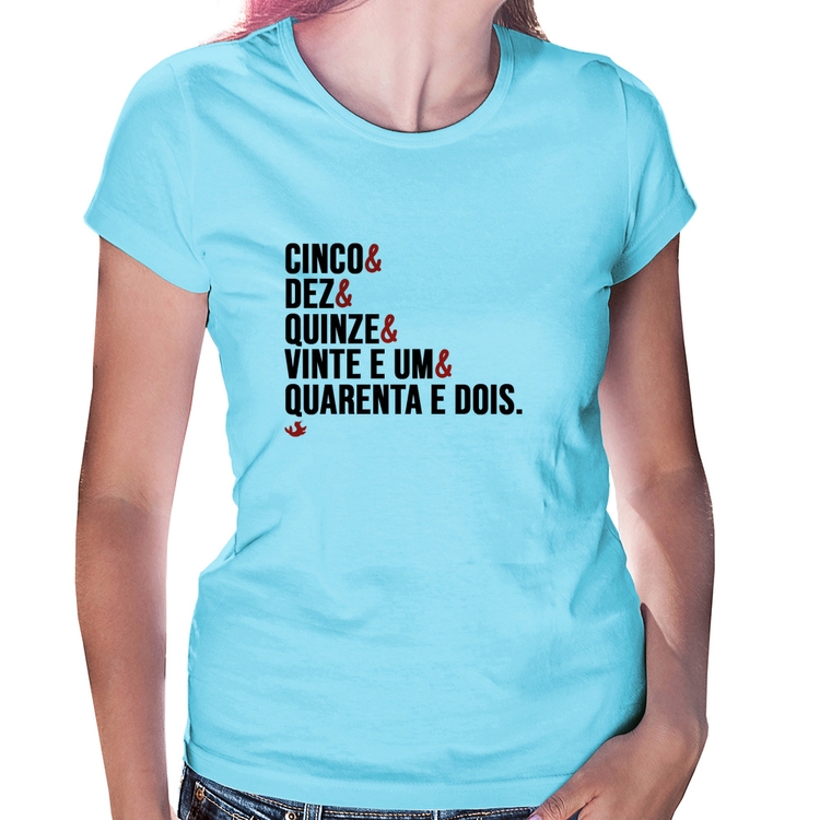 Baby Look Distâncias de Corrida - Azul Bebê