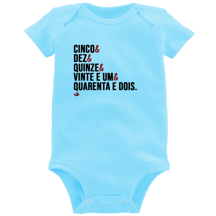 Body Bebê Distâncias de Corrida - Azul Bebê